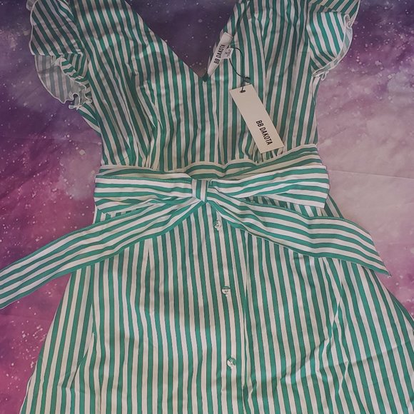 B.B Dakota Green Dress - Picture 3 of 11